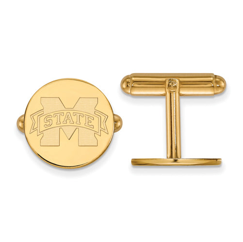 SS w/GP Mississippi State University M w/ STATE Disc Cuff Links