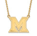 10ky Miami University Large Logo Pendant w/Necklace