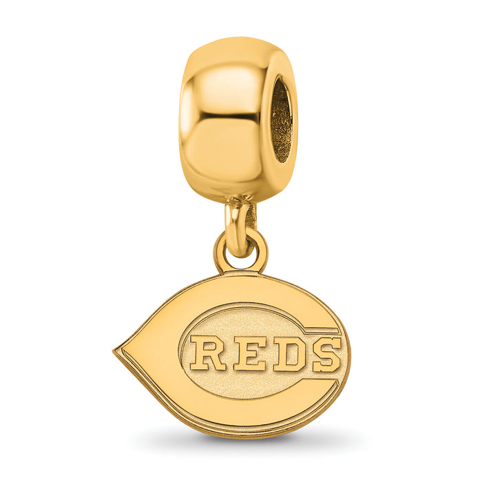 SS w/GP MLB LogoArt Cincinnati Reds Extra Small Dangle Bead