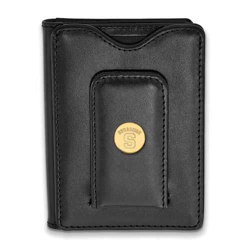 SS w/GP Syracuse University Black Leather Wallet