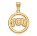 SS w/GP Texas Christian University Medium TCU Pendant in Circle