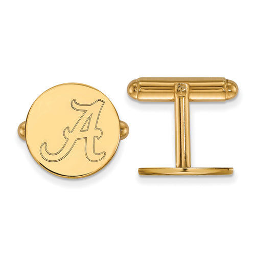 SS w/GP University of Alabama Letter A Cuff Links