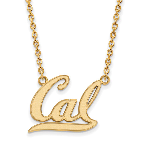 SS w/GP U of Calif Berkeley Large CAL Pendant w/Necklace