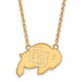 10ky Univ of Colorado Large Buffalo Pendant w/Necklace