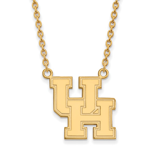 SS w/GP University of Houston Large Logo Pendant w/Necklace