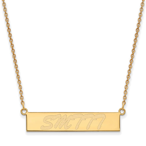 SS w/GP Southern Mississippi University of Small Bar 18 inch Necklace
