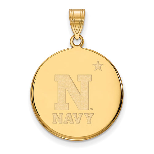 10ky Navy Large Disc Pendant