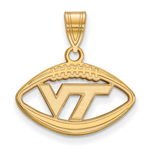 SS w/GP Virginia Tech VT Logo Pendant in Football