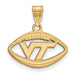 SS w/GP Virginia Tech VT Logo Pendant in Football