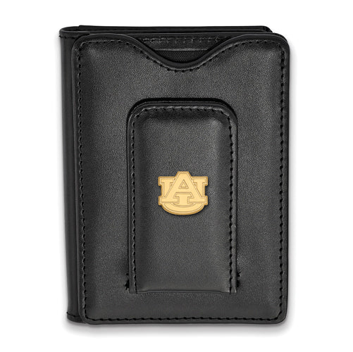 SS w/GP AU Auburn University Black Leather Wallet
