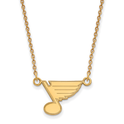 SS w/GP NHL St. Louis Blues Small Pendant w/Necklace