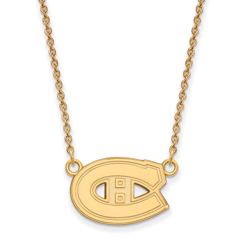 10ky NHL Montreal Canadiens Small Pendant w/Necklace