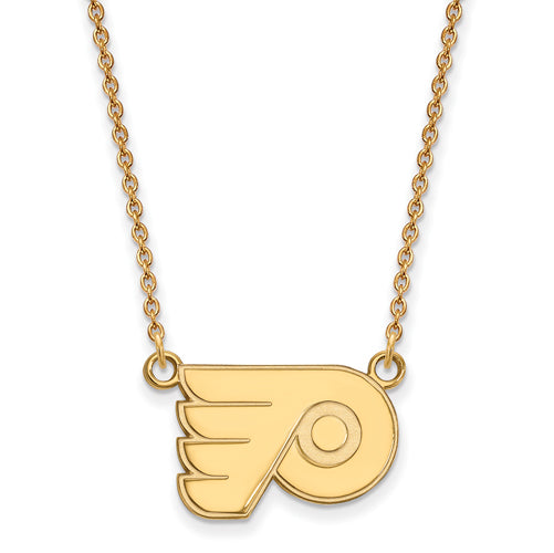 14ky NHL Philadelphia Flyers Small Pendant w/Necklace