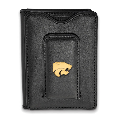 SS w/GP Kansas State University Black Leather Wallet