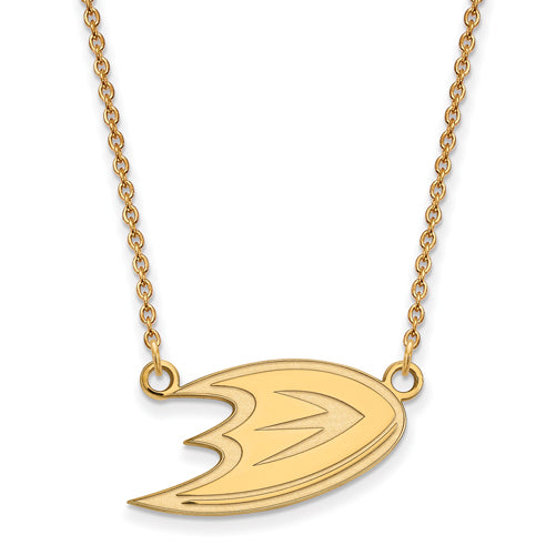 14ky NHL Anaheim Ducks Small Pendant w/Necklace