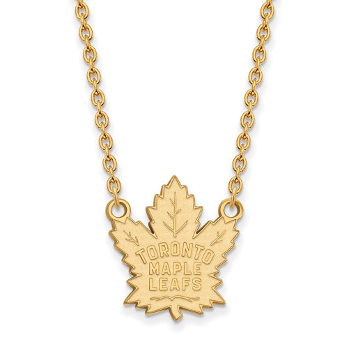 14ky NHL Toronto Maple Leafs Large Pendant w/Necklace