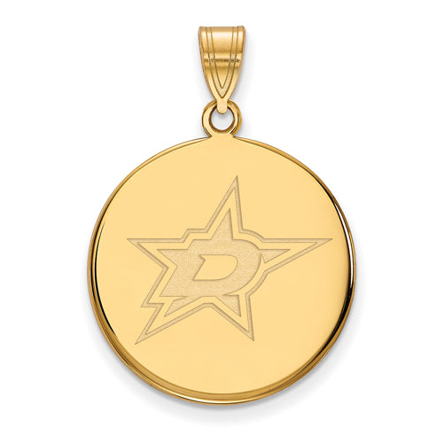 SS w/GP NHL Dallas Stars Large Disc Pendant