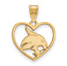 SS w/GP Texas State University Pendant in Heart
