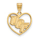SS w/GP University of Central Florida Pendant in Heart