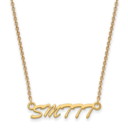 SS w/GP University of Southern Miss Small SM777 Pendant 18 inch Necklace