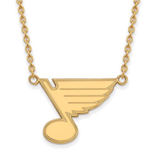 SS w/GP NHL St. Louis Blues Large Pendant w/Necklace