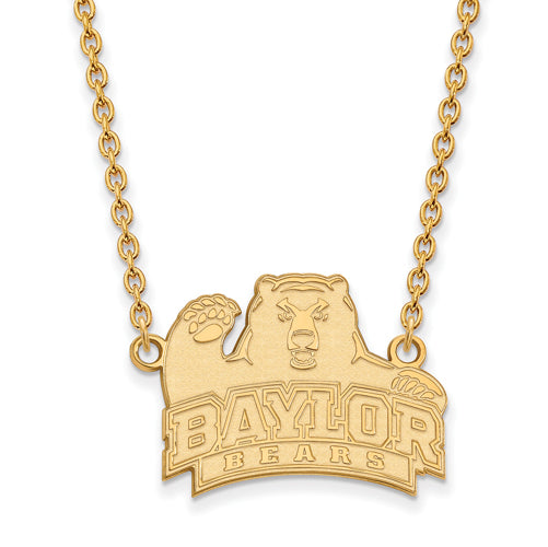 14ky Baylor University Large Pendant w/Necklace