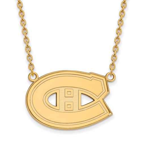 14ky NHL Montreal Canadiens Large Pendant w/Necklace