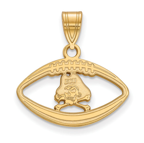 SS w/GP East Carolina University Pendant in Football /w ECU