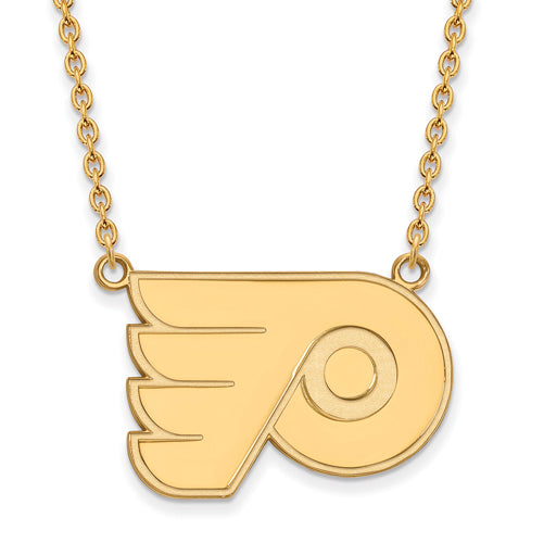 10ky NHL Philadelphia Flyers Large Pendant w/Necklace