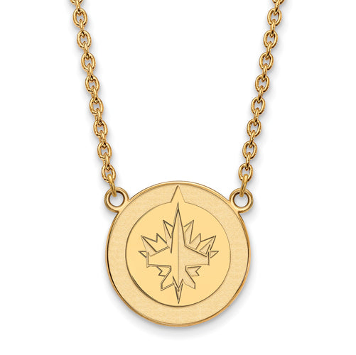 SS w/GP NHL Winnipeg Jets Large Pendant w/Necklace