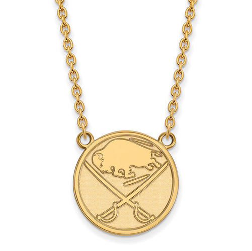 10ky NHL Buffalo Sabres Large Pendant w/Necklace