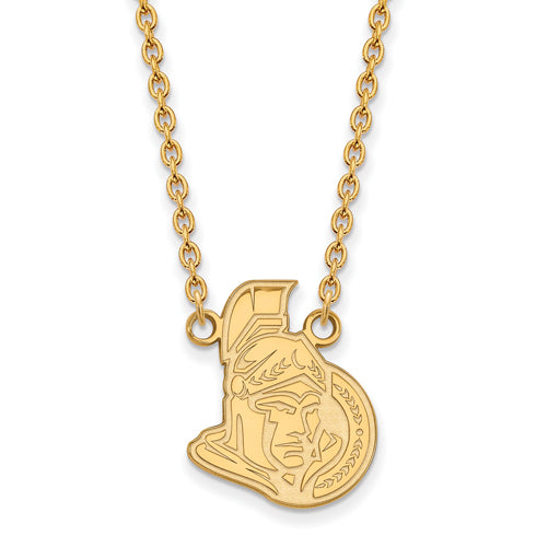 SS w/GP NHL Ottawa Senators Large Pendant w/Necklace
