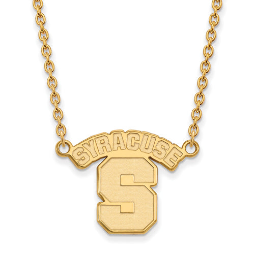 10ky Syracuse University Large Logo Pendant w/Necklace