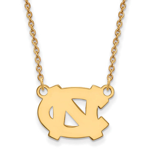 10ky University of North Carolina Small NC Logo Pendant w/Necklace