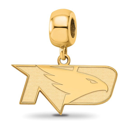 Sterling Silver Gold-plated LogoArt University of North Dakota Small Dangle Bead Charm