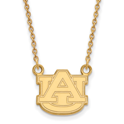 SS w/GP AU Auburn University Small Pendant w/Necklace