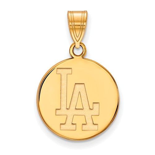 14ky MLB  Los Angeles Dodgers Medium Disc Pendant