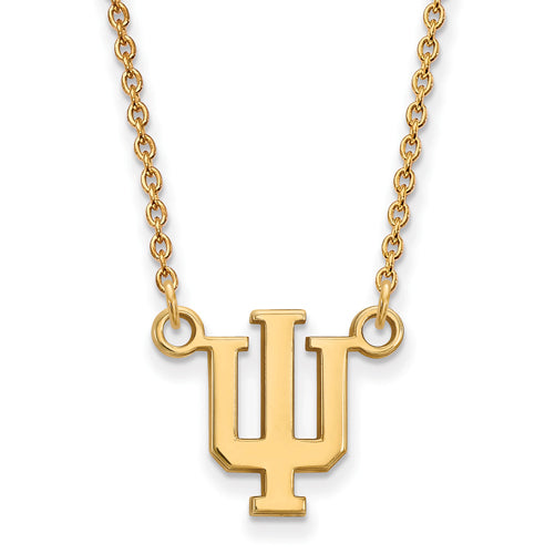 14ky Indiana University Small Pendant w/Necklace
