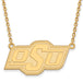 SS w/GP Oklahoma State U Large Pendant w/Necklace