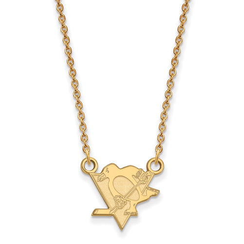 SS w/GP NHL Pittsburgh Penguins Small Pend w/Necklace