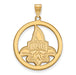 SS w/GP University of New Orleans XL Pendant in Circle