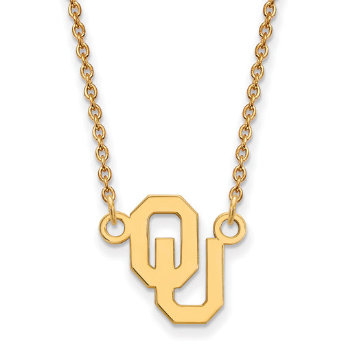 14ky Oklahoma Small Pendant w/Necklace