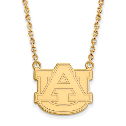 14ky AU Auburn University Large Pendant w/Necklace