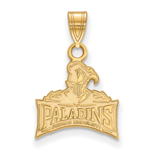 SS w/GP Paladins Logo Furman University Small Pendant