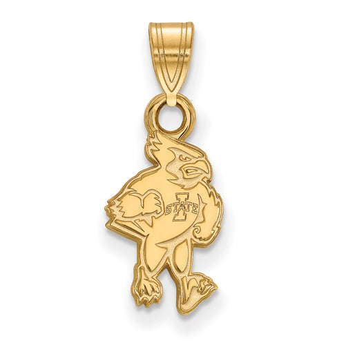 SS w/GP Iowa State University Small Cardinal Pendant