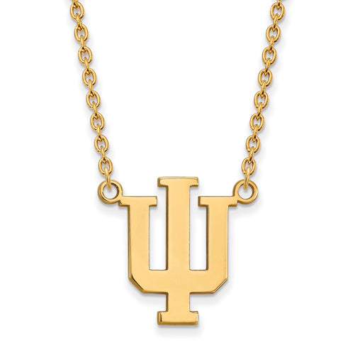 10ky Indiana University Large Pendant w/Necklace