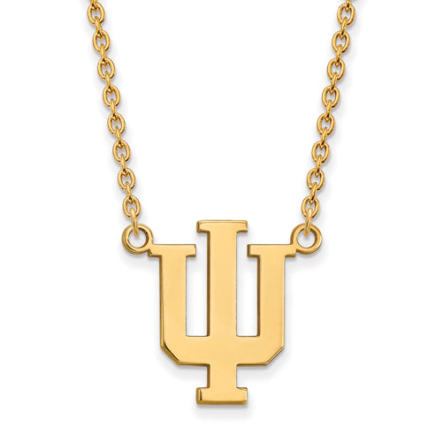14ky Indiana University Large Pendant w/Necklace