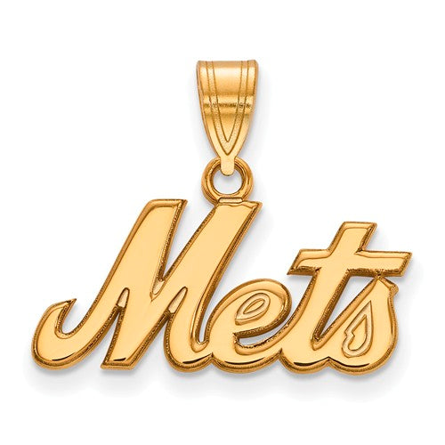 14ky MLB  New York Mets Large "Mets" Pendant