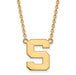 SS w/GP Michigan State U Large Letter S Pendant w/Necklace