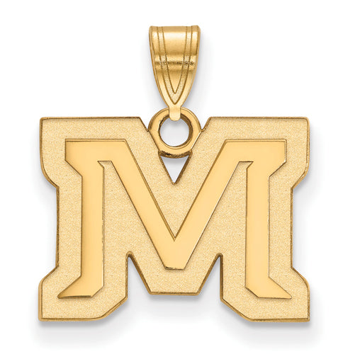 14ky Montana State University Small M Pendant